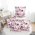 4 Pack Throw Pillow Covers Butterfly Tower pink Breathable Pillow