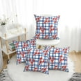 4 Pack Throw Pillow Covers Crayfish Plaid Breathable Pillow Cases