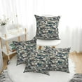 4 Pack Throw Pillow Covers Green Camouflage Print Breathable Pillow