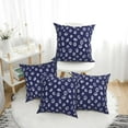 4 Pack Throw Pillow Covers Navy Abstractly Breathable Pillow Cases