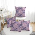 4 Pack Throw Pillow Covers Paisley Purple Breathable Pillow Cases