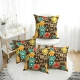 4 Pack Throw Pillow Covers Robot and Monsters Breathable Pillow Cases