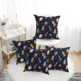 4 Pack Throw Pillow Covers Spaceships and Stars Breathable Pillow