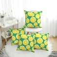 4 Pack Throw Pillow Covers cartoon Lemon green Breathable Pillow