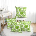 4 Pack Throw Pillow Covers green Various lemons Breathable Pillow Cases Standard Size, Stylish