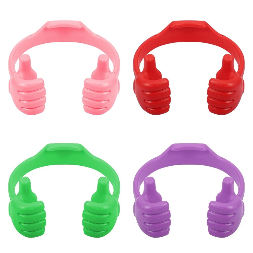 4 Pack Thumbs up Cell Phone Holder, Adjustable Silicone Tablet Stand