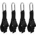 thumbnail image 1 of 4 Pack, Tidy Tight Utility, 1 Ft Loop, Oval Carabiner Clip On One End, Single Securing Loop Strap With Adjustable Side Release Buckle, Total Strap Length 1 Ft (12 Inches)., 1 of 5