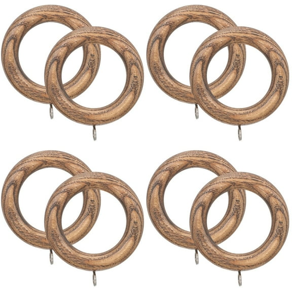 4 Pack Tiebacks Wooden Curtain Ring Easy to Install Curtain Rings 8X7CM Coffee