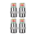thumbnail image 1 of 4-Pack Tire Pressure Monitoring Valves, 3-Color Indicator (Green/Yellow/Red) Instant Alert, Stainless Steel Waterproof Rust-Proof, Fits Cars Trucks Bikes Motorcycles, Enhances Driving Safety, 1 of 1