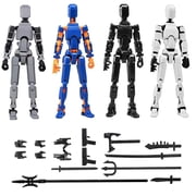 4 Pack Titan 13 Action Figure Set, 3D Printed Collectible, Multi-Joint Movable Figures with Weaponry for Desktop Decoration and Gift Display