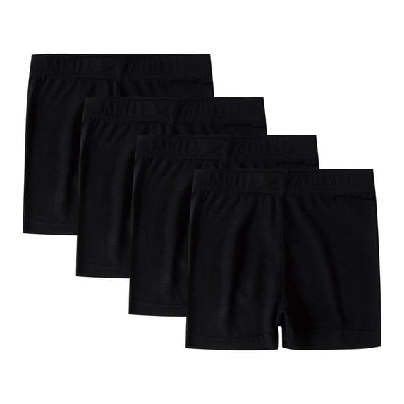 4 Pack Toddler Girls Athletic Shorts Kids High Waisted Yoga Dance Biker Shorts Comfy Gymnastics Shorts 3-14Y