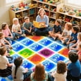 thumbnail image 1 of 4 Pack Toddlers Sensory Liquid Floor Tiles, Non-Toxic Lava Sensory Play Mat, Kids Puzzle Floor Tiles for Motor Skills Development, Ideal for Home Classroom Daycare & Autism Sensory Play, 1 of 3