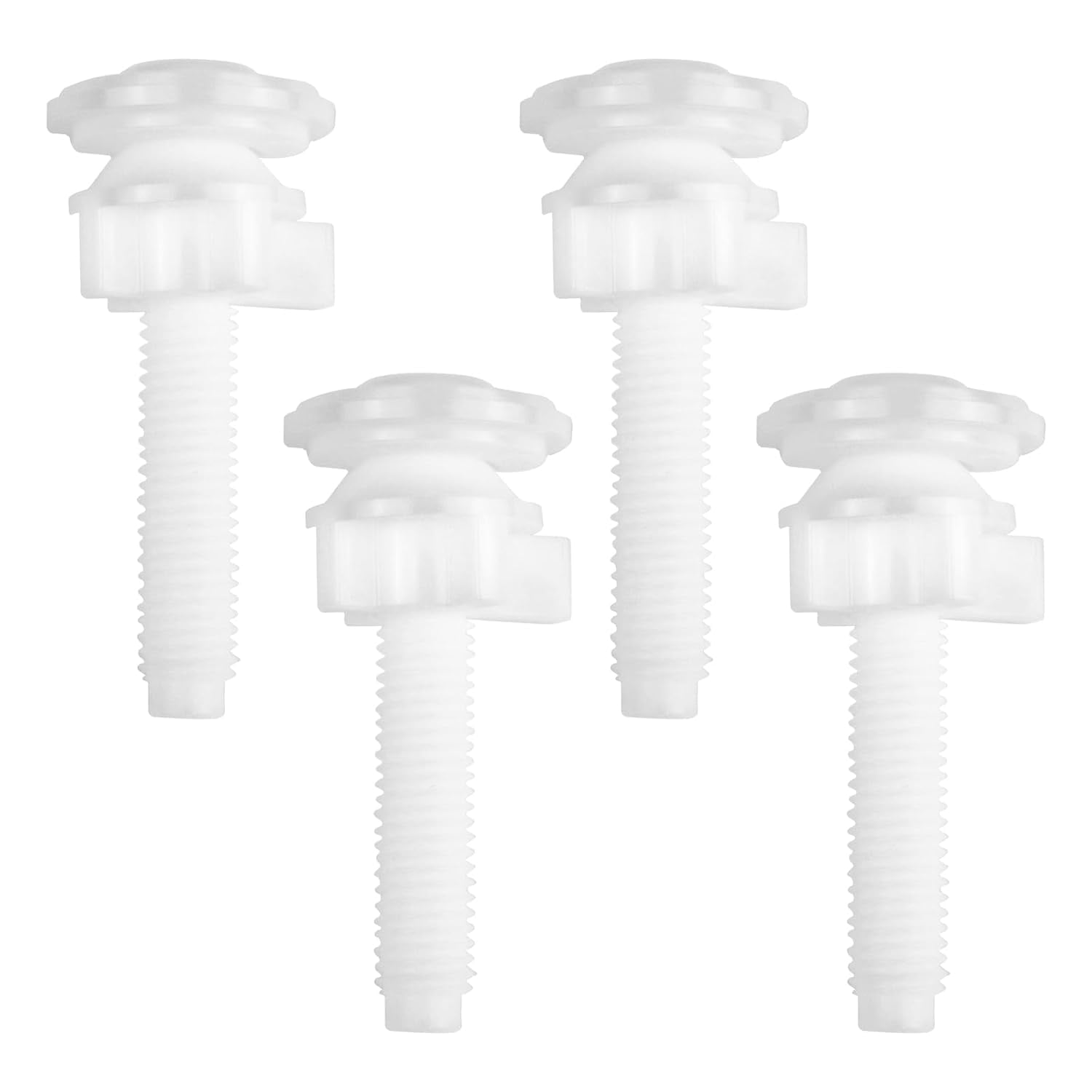 4 Pack Toilet Seat Screws Replacement Kit, Plastic Toilet Seat Screws