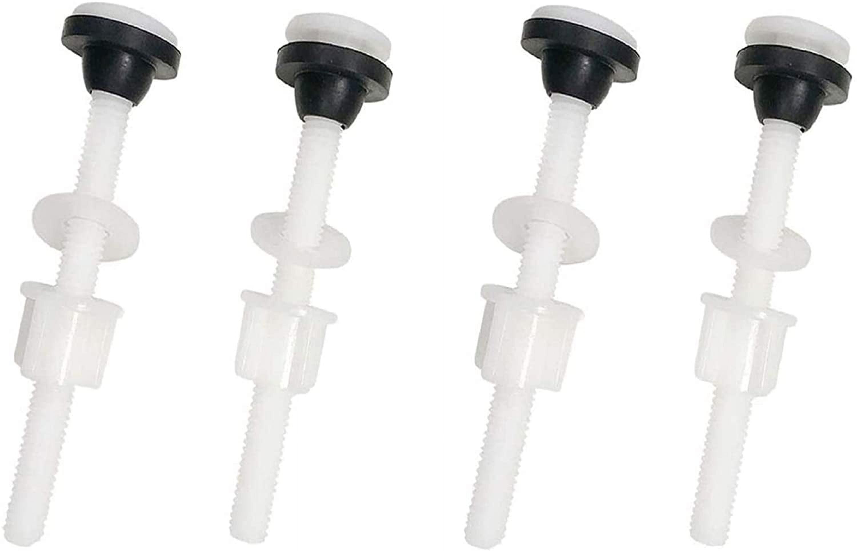 4 Pack Toilet Seat Screws, Universal Plastic Toilet Seat Bolts With
