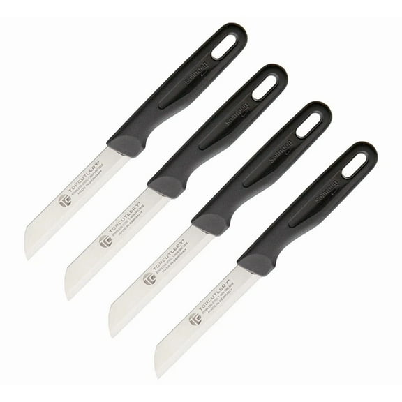 4 Pack Top Cutlery Kitchen Paring Knife 3.25" Micro 1.4034 Steel Blade Synthetic