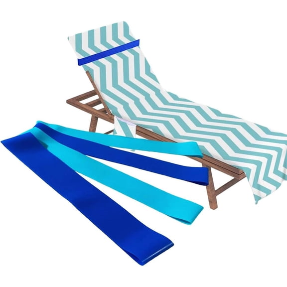 4 Pack Towel Bands, Towel Bands for Beach Chair, Rubber Towel Clips for Pool Cha