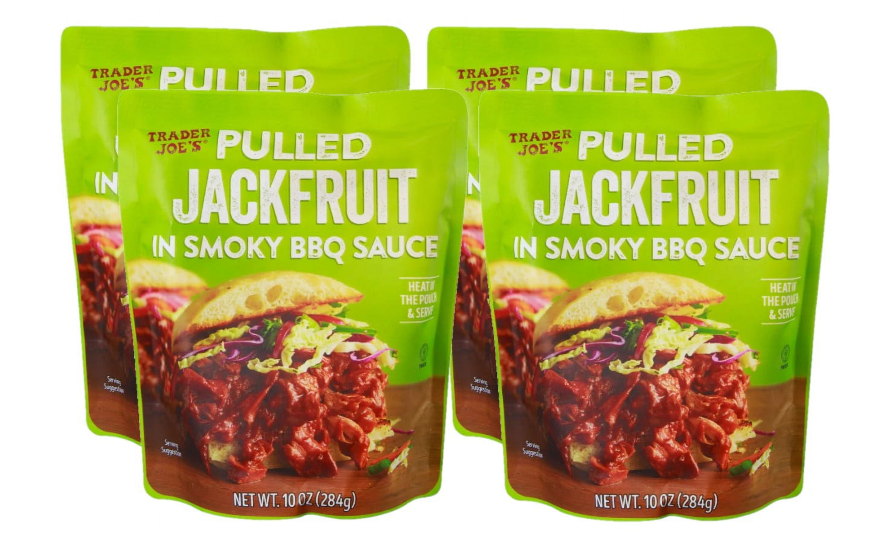4 Pack Trader Joe's Pulled Jackfruit in Smoky BBQ Sauce, 10 Oz
