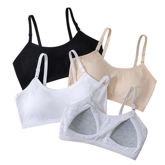 4 Pack Training Bras for Girls Flex Fit Seamless Breathable Junior Clothes for Teen Girls Girls Sports Bras Bras for Girls 10-16