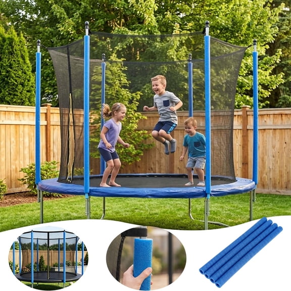 4 Pack Trampoline Pole Foam Covers - 34.65 Inch Sponge Trampoline Poles with Anti-Collision Covers - Replacement Trampoline Accessories for Net Poles - Soft Safety Padding for Kids Trampoline