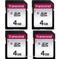 thumbnail image 1 of 4 Pack Transcend Secure Digital 4GB SD SDHC Memory Card, 1 of 1