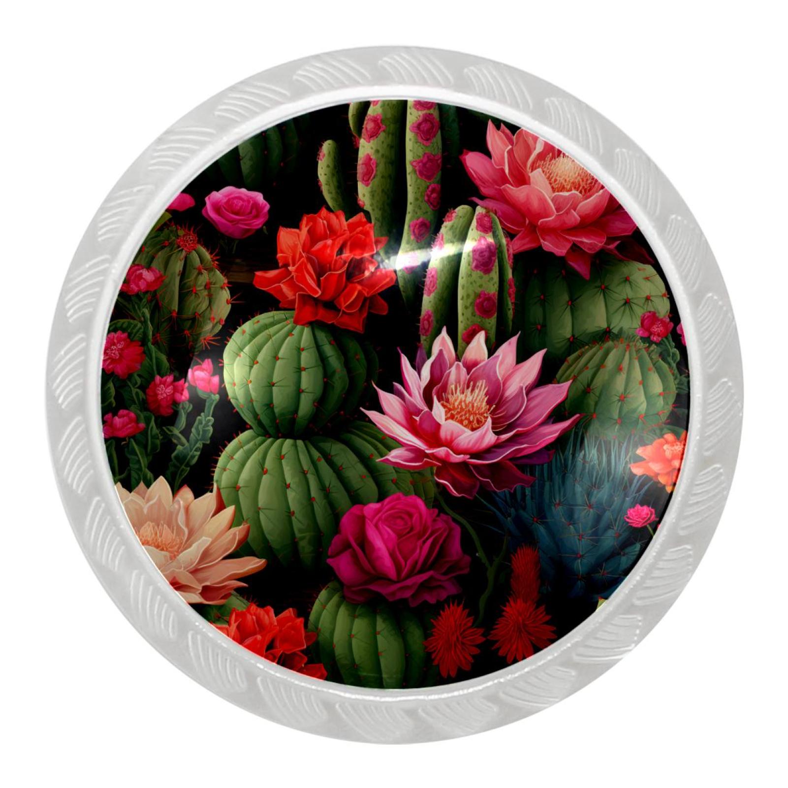 4 Pack Transparent Drawer Knobs, Decorative Kitchen Crystal Glass 35mm