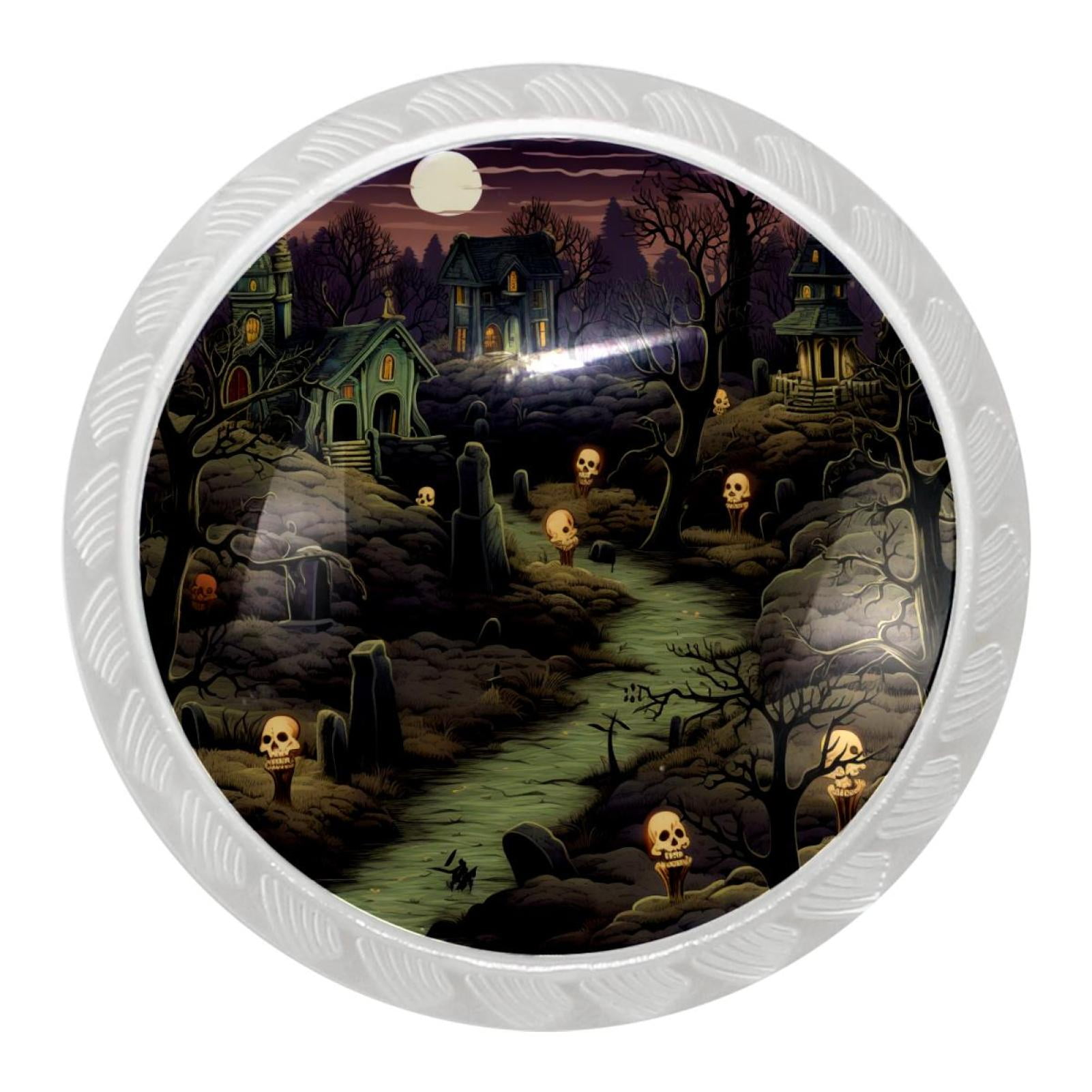 4 Pack Transparent Drawer Knobs, Decorative Kitchen Crystal Glass 35mm