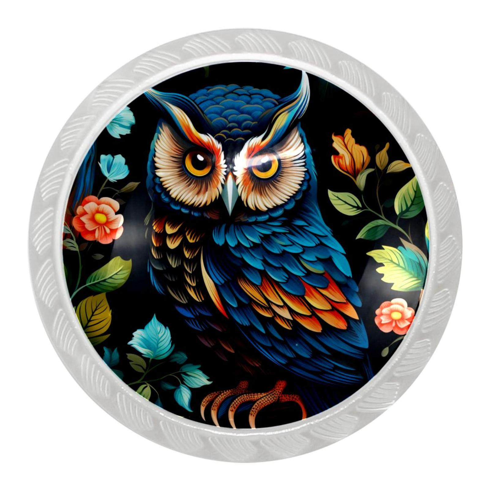 4 Pack Transparent Drawer Knobs, Decorative Kitchen Crystal Glass 35mm