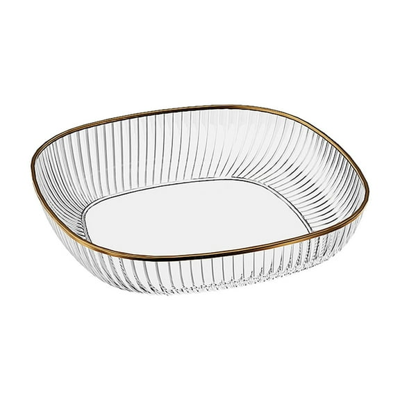 4 Pack Transparent PET Square Plates for Kitchen Dining Party Snacks Fruits Vegetables BPA Free Durable Dishwasher Safe Lightweight Tableware Set