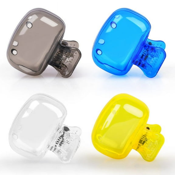 4 Pack Travel Toothbrush Head Covers Portable Toothbrush Protector Cap Brush Pod Case Protective Plastic Clip for Household Travel, Camping, Bathroom, School, Business