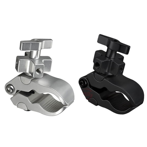 4-Pack Trussing Crocodile Clamp for Tube 10-30mm Load 5kg, Pipe Clamp Hook for Led Par Mini Effect Disco Light (Silver)