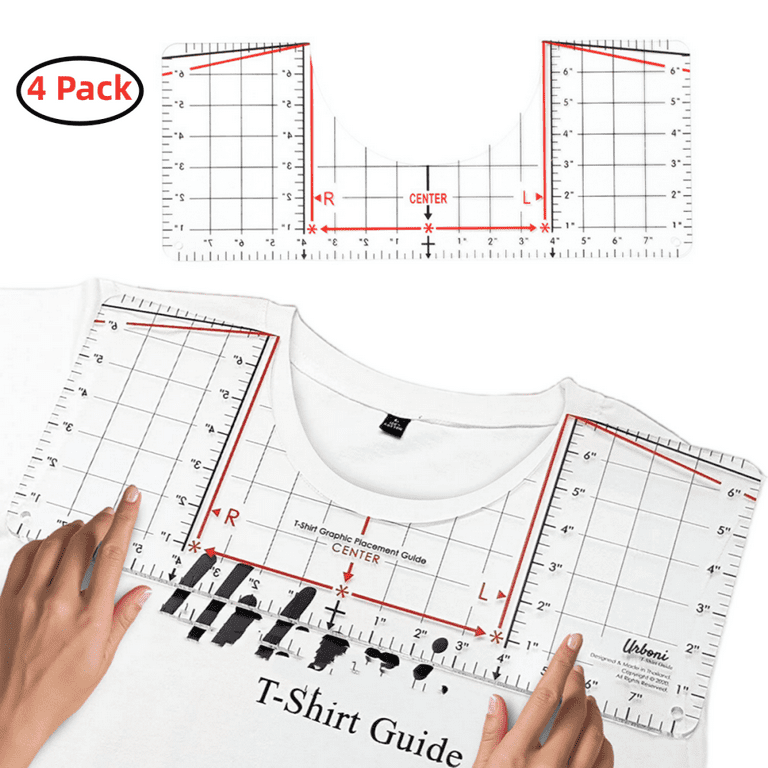 Standard Size - Tshirt Ruler Guide for Vinyl Alignment, T Shirt Rulers to  Center Designs, T Shirt Ruler Alignment Tool Placement, Tshirt Guide Ruler