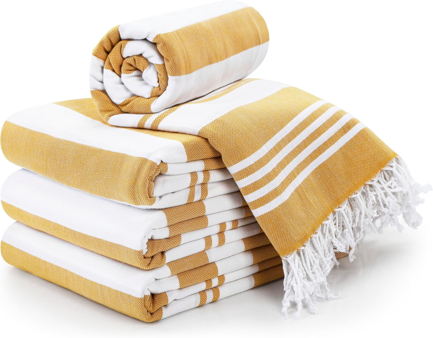 4 Pack Turkish Beach Towel, 40 by 72 Inches, 100% Cotton, Oversized ...
