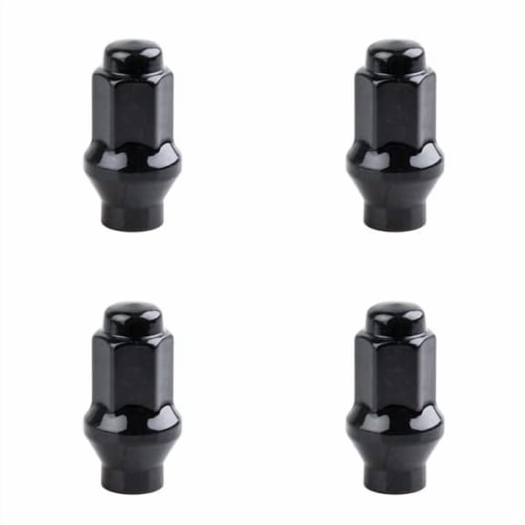 TUSK (4 Pack) Extended Shaft Tapered Lug Nut 10mm x 1.25mm Thread Pitch w/14mm Head Black for Textron Prowler 500 2018-2019