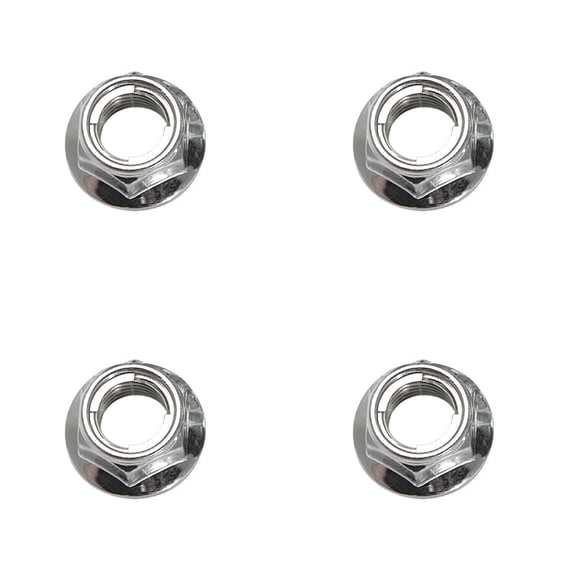(4 Pack) Tusk Flange Locking Lug Nut 10mm x 1.25mm Thread Pitch w/ 14mm Head For Honda Rancher 420 4x4 DCT EPS 2014-2025