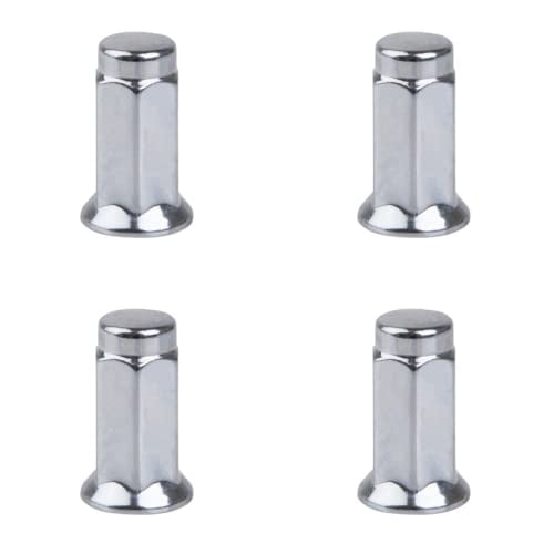 (4 Pack) Tusk Flat Base Lug Nut 10mm x 1.25mm Thread Pitch w/14mm Head Chrome for Can-Am Outlander 1000R 2012-2019