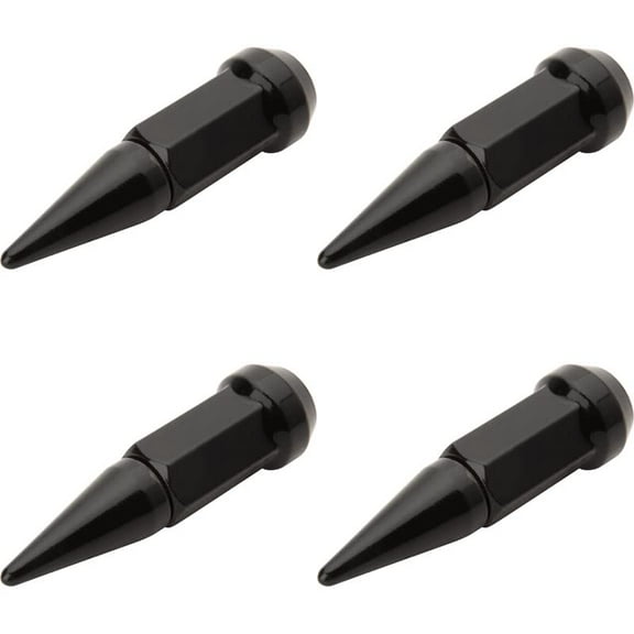 TUSK (4 Pack) Spike Tapered Lug Nut 12mm x 1.25mm Thread Pitch w/ 17mm Head Black for Yamaha Viking EPS Ranch Edition 2022-2025