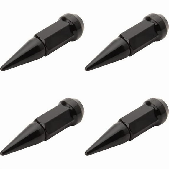 TUSK (4 Pack) Spike Tapered Lug Nut 12mm x 1.50mm Thread Pitch w/ 17mm Head Black for Arctic Cat Prowler Pro Ranch Edition 2024