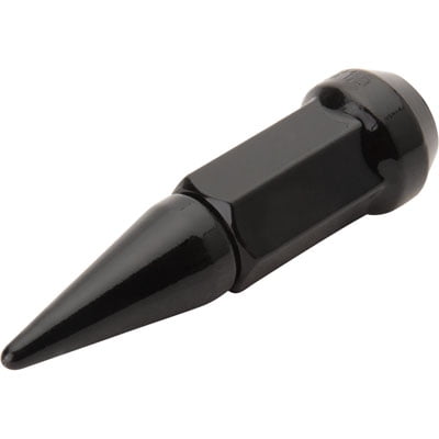 TUSK (4 Pack) Spike Tapered Lug Nut 12mm x 1.50mm Thread Pitch w/ 17mm Head Black for Honda Talon 1000X-4 Fox Live Valve 2020-2024