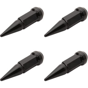 Tusk 2051370001-40423e-4X 4PK Spike Tapered Lug Nut 12mmx1.50mm Thrd Pitch w/17mm Head BLK for Polaris RZR Turbo R 4 Prem 2022-24