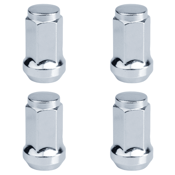 (4 Pack) Tusk Tapered Lug Nut 10mm x 1.25mm Thread Pitch w/14mm Head Chrome