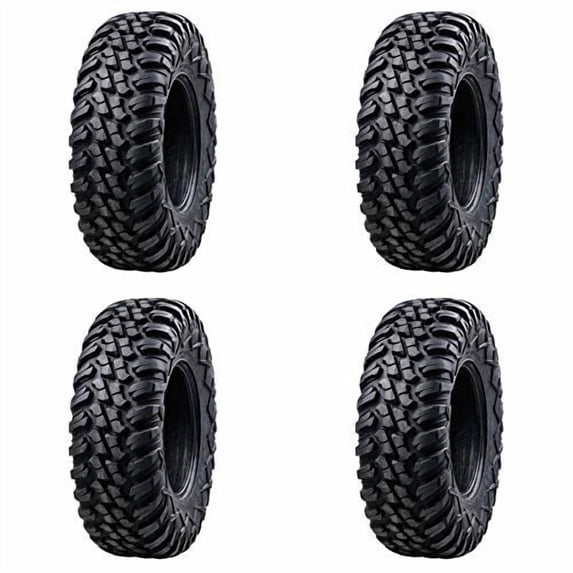 (4 Pack) Tusk Terrabite Radial Tire 25X8-12 Medium/Hard Terrain for Can-Am Defender Hd10 Max Limited 2022