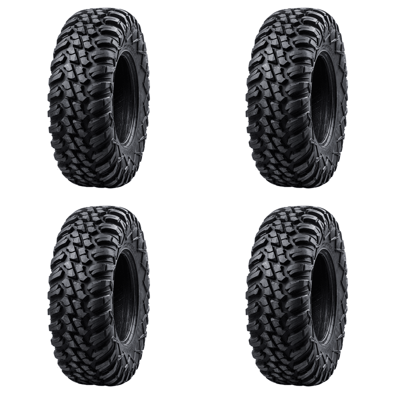 (4 Pack) Tusk Terrabite Radial Tire 32X10-14 Medium/Hard Terrain for Kawasaki Brute force 650 4X4 2005-2011,2013