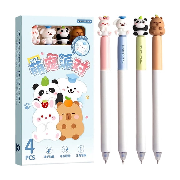 4-Pack Twist-Action Erasable Gel Pens - 0.5mm Ultra-Fine Tip with Rotatable Black Blue Inks Smudge-Proof for Neat Notes