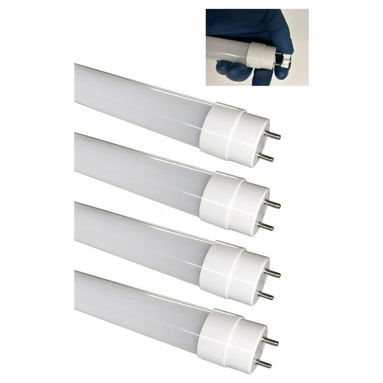 4 Pack Type B 12 30V DC LED F15T8 Tube Light Rotatable 18 Inch 17 3 4 Inches Actual Length 1.5FT 7W Daylight 6000K Double End Powered Frosted Cover for RV Not a Plug and Play Walmart