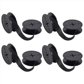 4 Pack Typewriter Ribbon Twin Spool Typewriter Ribbon Ink Twin Spool Ink Replacement Part for Most Typewriter(Black),4 x Typewriter ribbons,Black