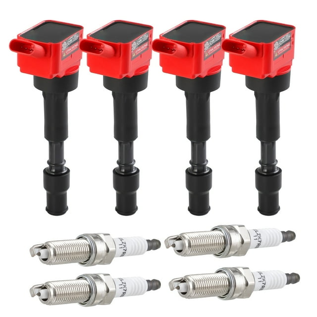 4 Pack UF816 Ignition Coil Pack + Spark Plugs for Hyundai Veloster Kona Elantra Sonata Hybrid