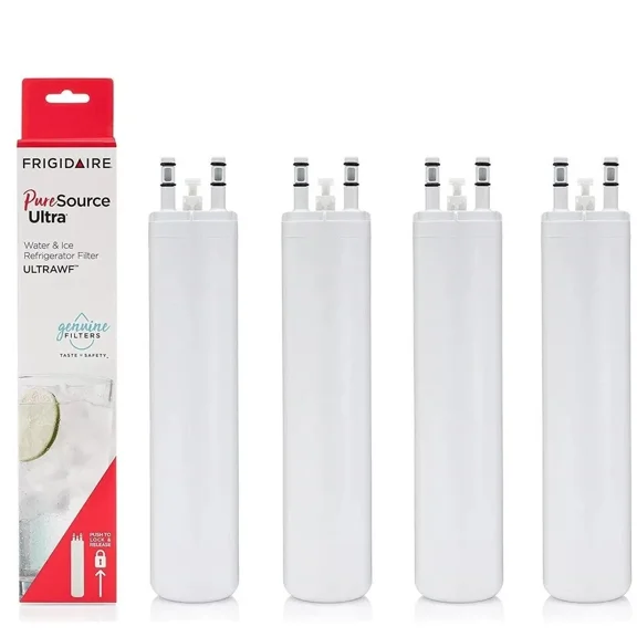 4-Pack ULTRAWF Refrigerator Water Filter Replacement for Frigidaire PureSource Ultra, NSF 42/53 Certified, Original Replacement Cartridge, White
