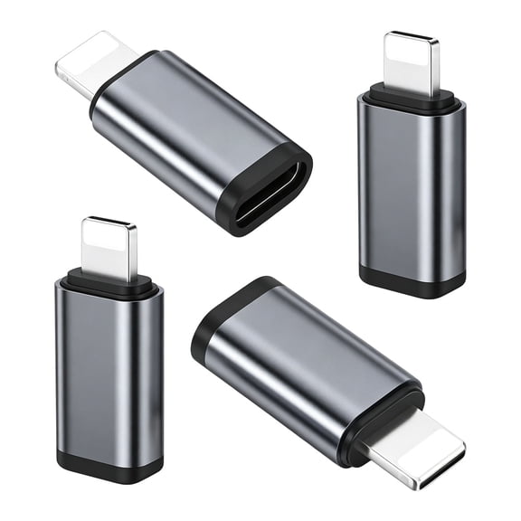 4-Pack USB C to Light-ning Adapter Kit – Fast Charging & Data Sync, Not for Audio/OTG