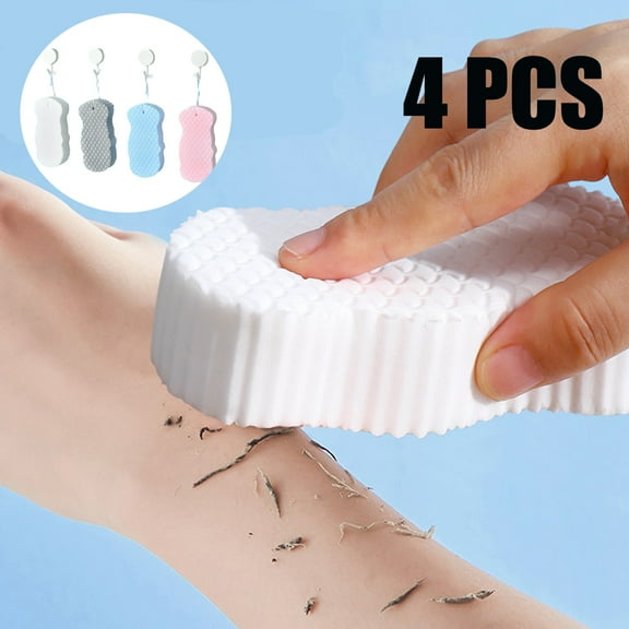 4 Pack Ultra Soft Bath Sponge for Shower, Dead Skin Scrubber, Super Soft Exfoliating Bath Sponge, Bath Sponge for Adults, Kids and Pregnant Women