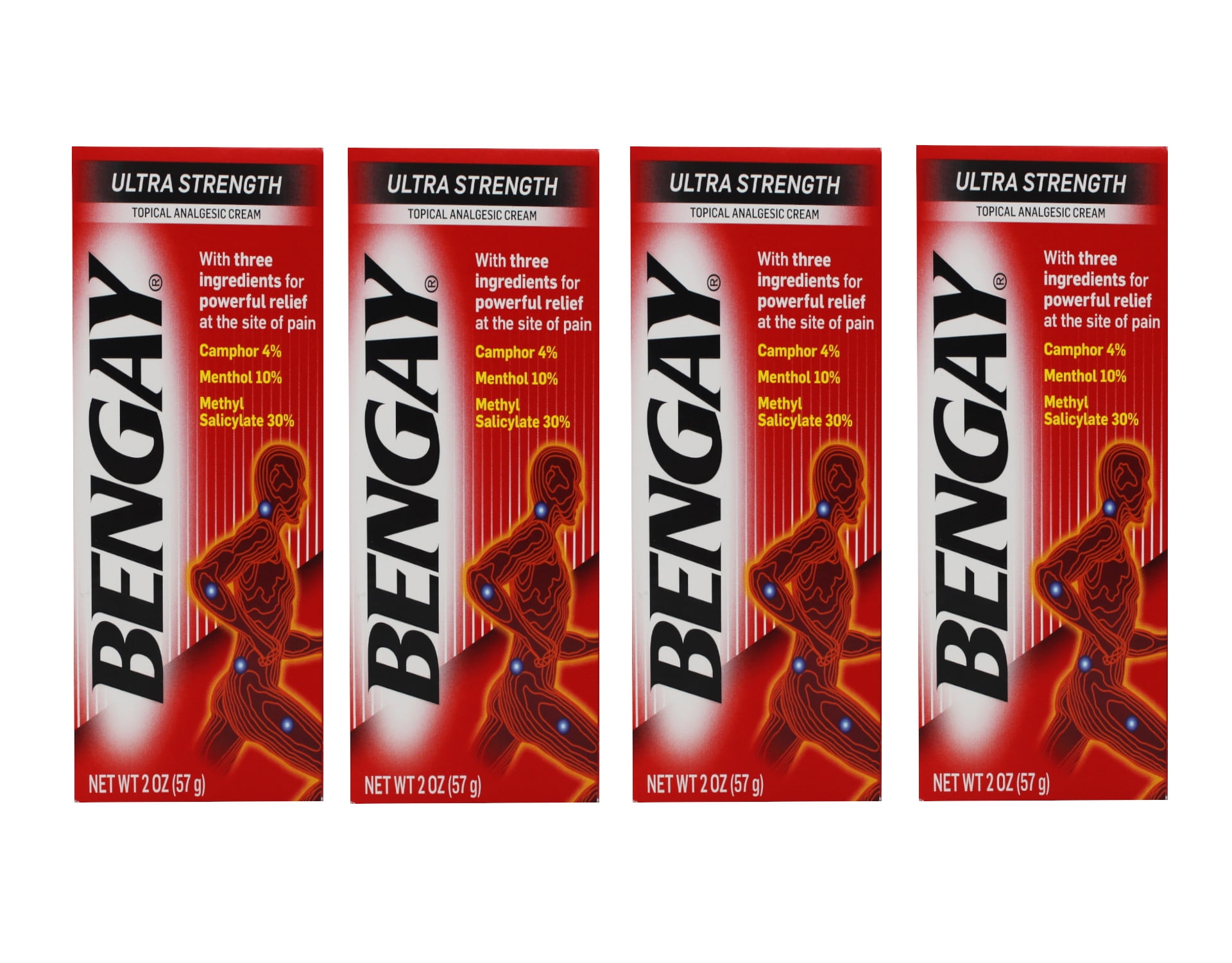 4 Pack Ultra Strength Bengay Pain Relief Cream 2 Ounce